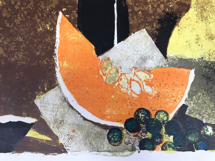 JUST ADDED - Mid-Century Limited Edition Lithograph By Yves Ganne Hand Signed 149 Of 275 26' X 20' [Photo 7]