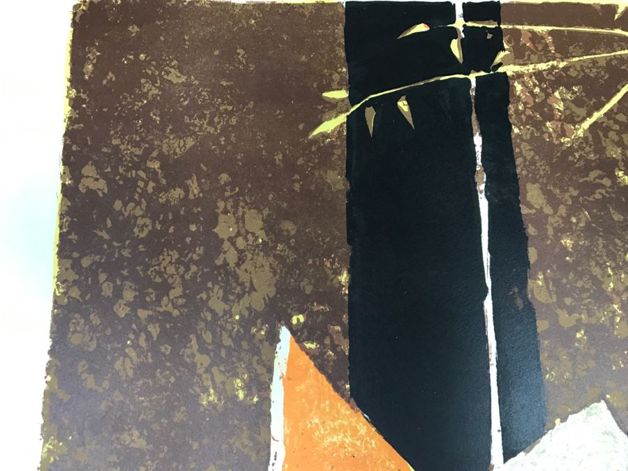 JUST ADDED - Mid-Century Limited Edition Lithograph By Yves Ganne Hand Signed 149 Of 275 26' X 20' [Photo 9]