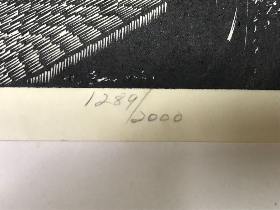 JUST ADDED - Wood-Cut Print Of 'Jack Daniel's Fire Engine' By Daniel Quest Hand Signed Limited 1,289 Of 2,000 13' X 10' [Photo 8]