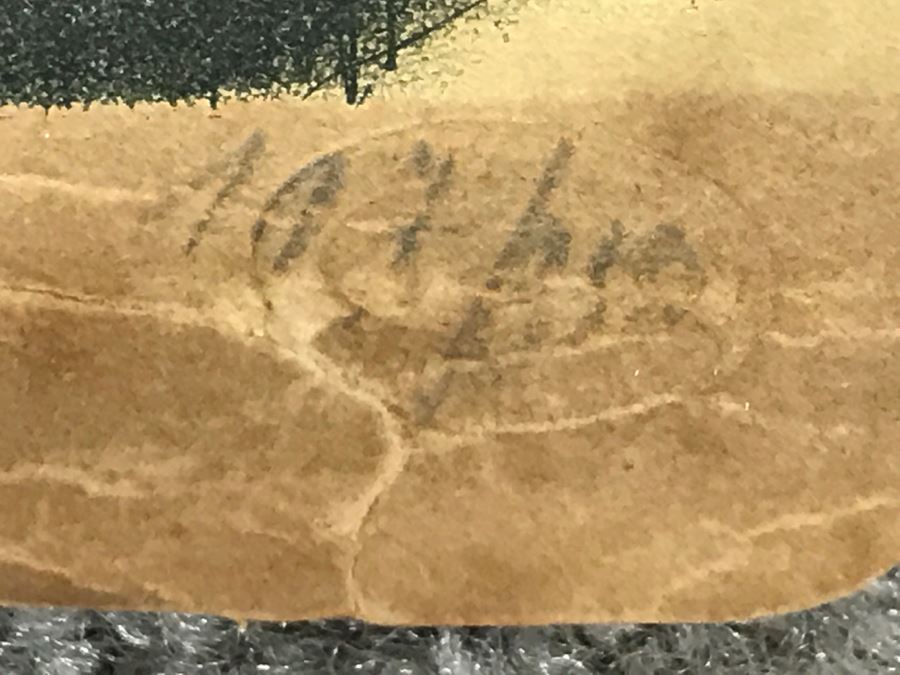 JUST ADDED - Limited Edition Lithograph Of Hooded Figures Walking Up Old Stairs - Note Edge Tears 12' X 19' [Photo 9]