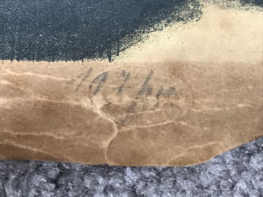 JUST ADDED - Limited Edition Lithograph Of Hooded Figures Walking Up Old Stairs - Note Edge Tears 12' X 19' [Photo 7]