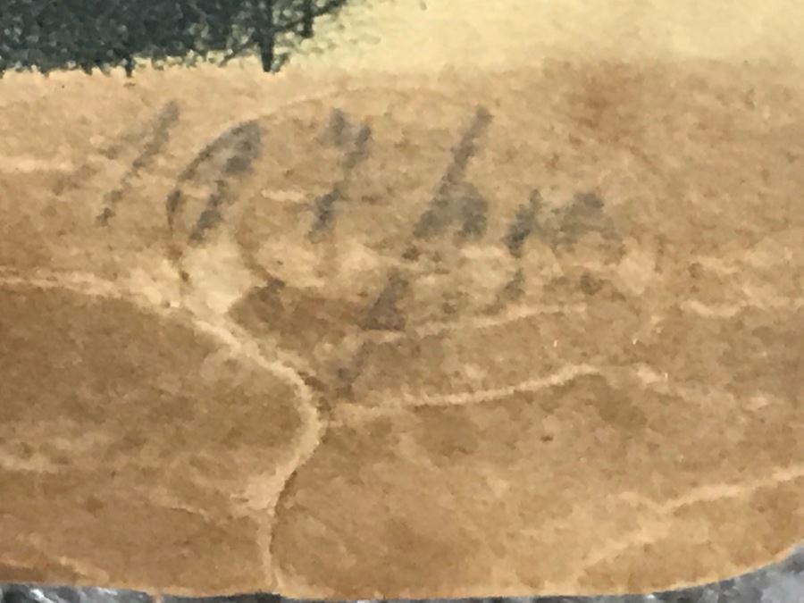 JUST ADDED - Limited Edition Lithograph Of Hooded Figures Walking Up Old Stairs - Note Edge Tears 12' X 19' [Photo 8]