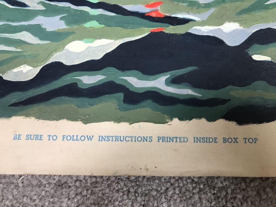 JUST ADDED - Vintage Paint By Numbers Sailboat Painting [Photo 3]