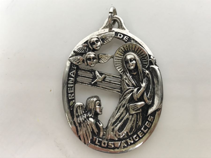 JUST ADDED - Sterling Silver Pendant Reina De Los Angeles 13.3g [Photo 1]