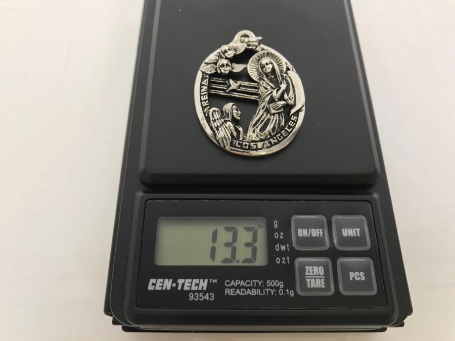 JUST ADDED - Sterling Silver Pendant Reina De Los Angeles 13.3g [Photo 10]