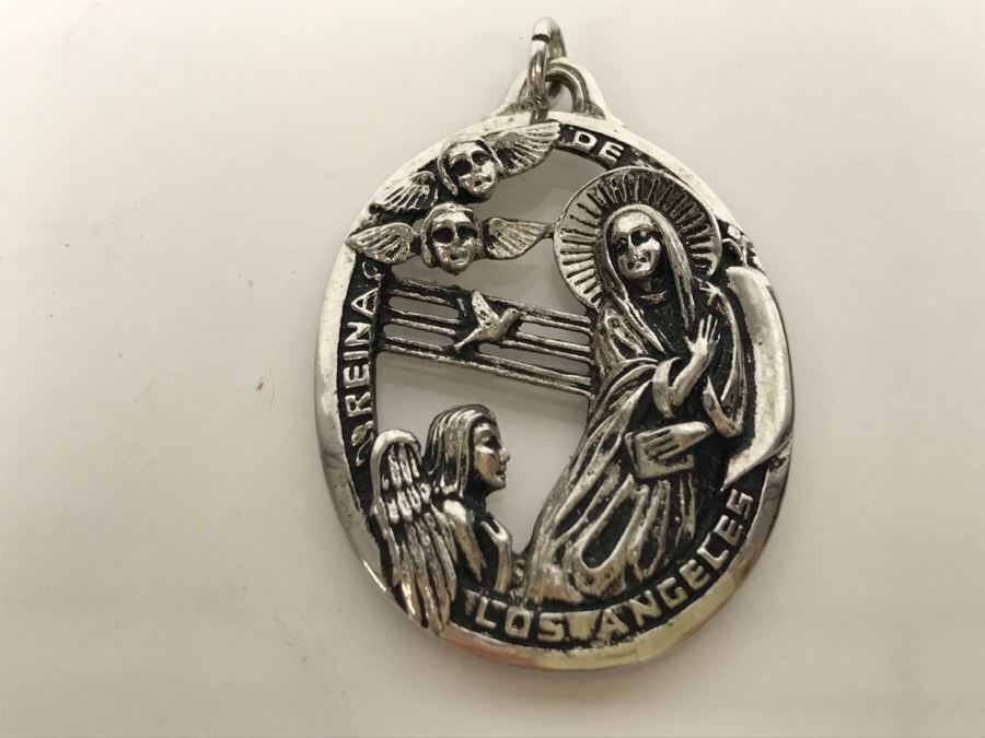 JUST ADDED - Sterling Silver Pendant Reina De Los Angeles 13.3g [Photo 2]