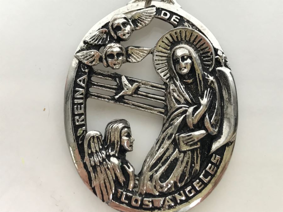 JUST ADDED - Sterling Silver Pendant Reina De Los Angeles 13.3g [Photo 4]