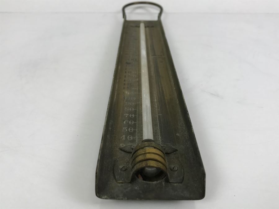 JUST ADDED - Vintage J. Robins Brass MERCURY Thermometer 106 St Pauls Rd Birmingham England [Photo 9]
