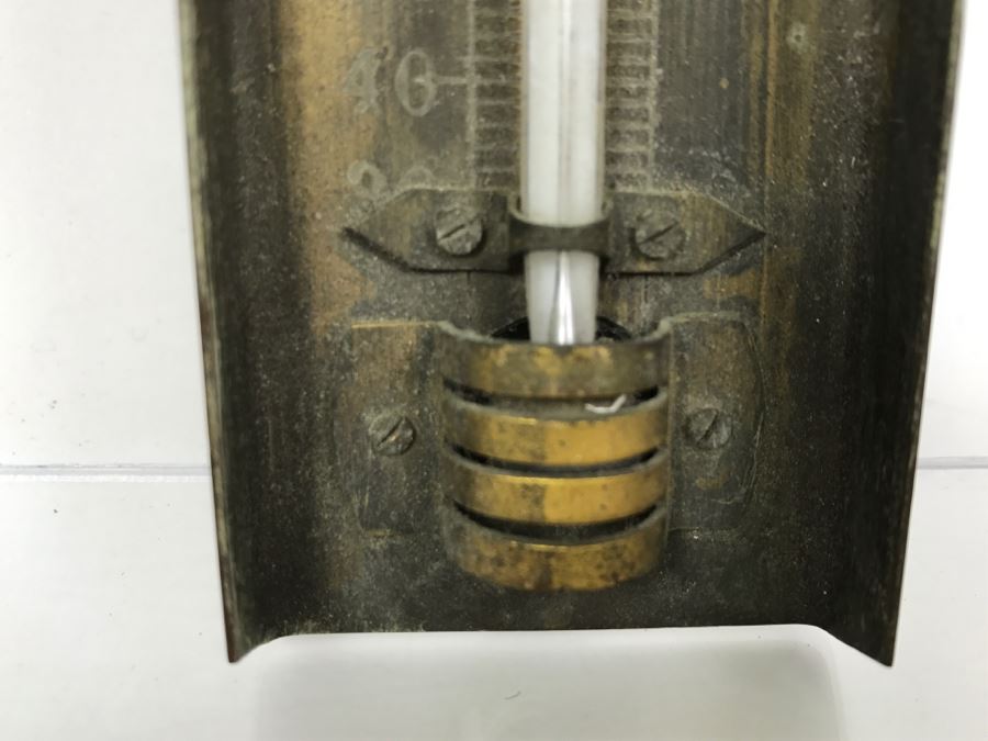 JUST ADDED - Vintage J. Robins Brass MERCURY Thermometer 106 St Pauls Rd Birmingham England [Photo 5]