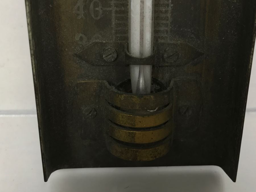 JUST ADDED - Vintage J. Robins Brass MERCURY Thermometer 106 St Pauls Rd Birmingham England [Photo 7]