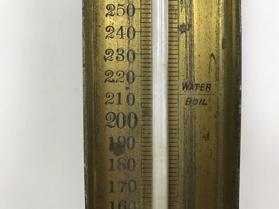 JUST ADDED - Vintage J. Robins Brass MERCURY Thermometer 106 St Pauls Rd Birmingham England [Photo 4]