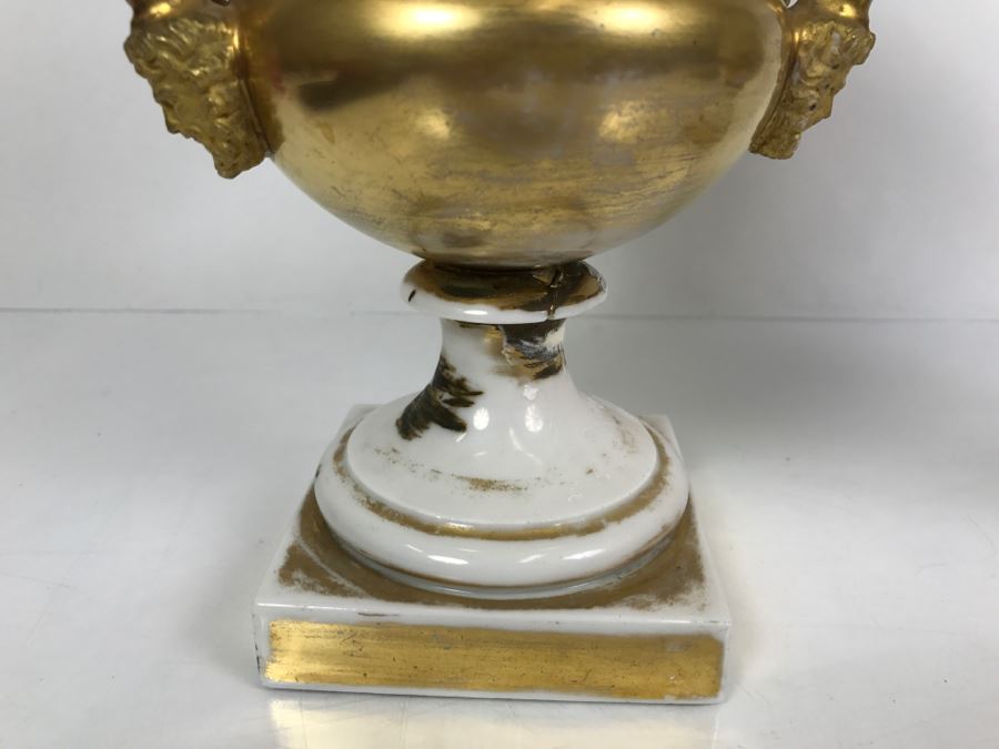 JUST ADDED - Vintage Pair Of Painted Urns [Photo 5]