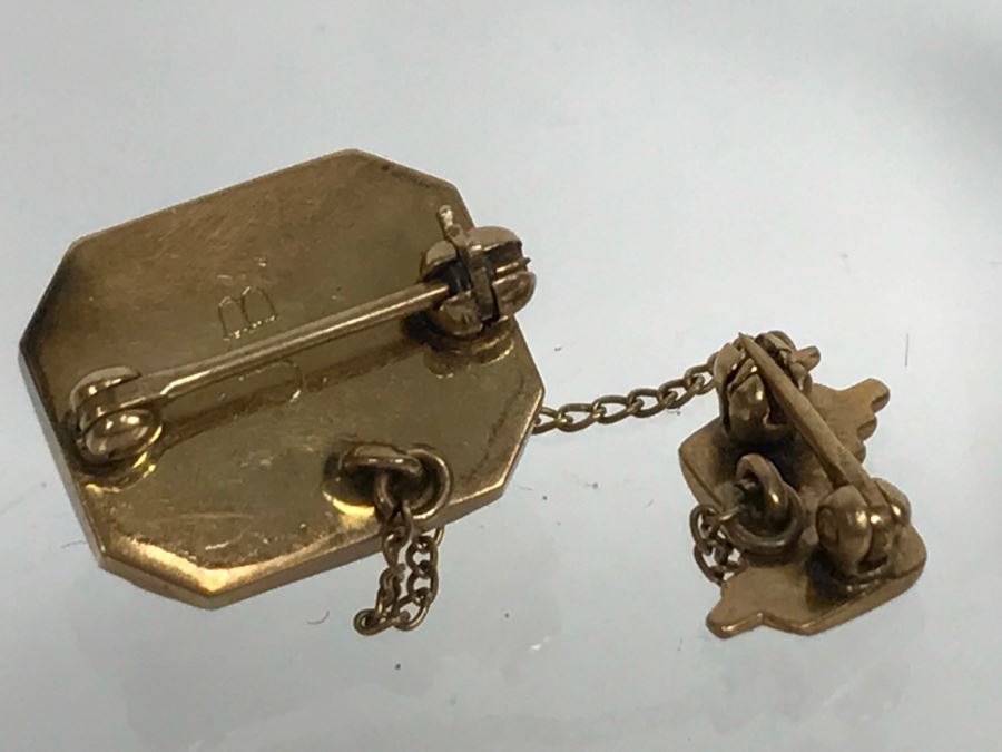 JUST ADDED - Vintage 1938 Art Deco Union High School Pin [Photo 6]