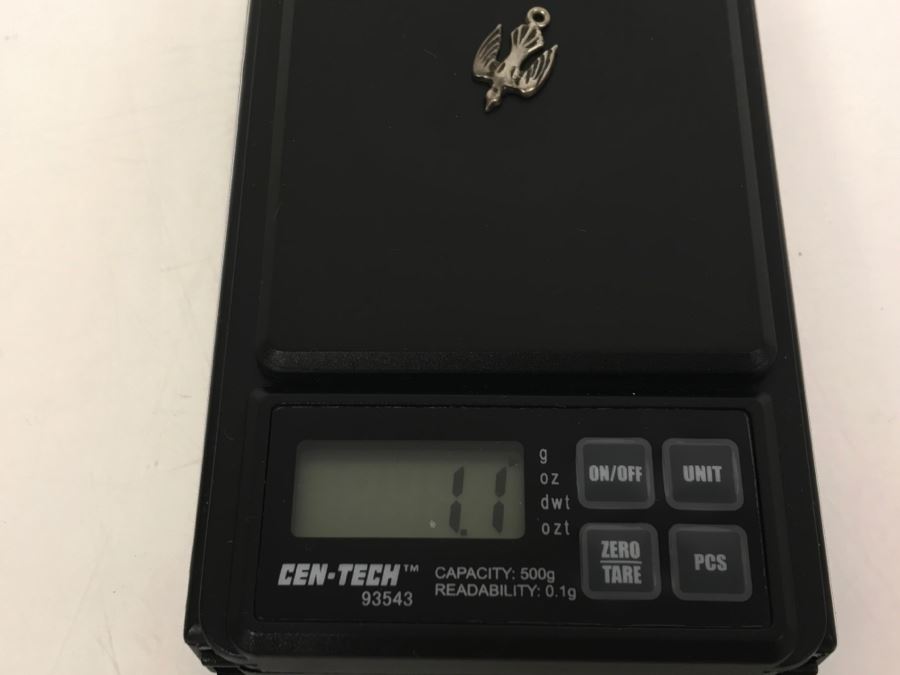 JUST ADDED - Vintage Sterling Silver Bird Pendant Stamped SF 1.1g [Photo 6]