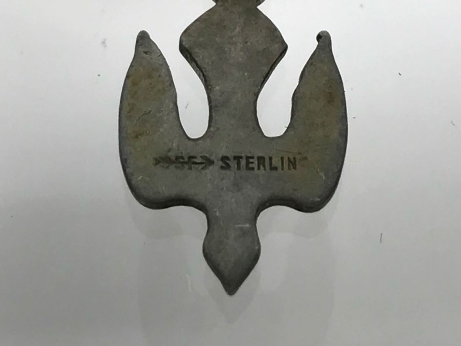 JUST ADDED - Vintage Sterling Silver Bird Pendant Stamped SF 1.1g [Photo 5]