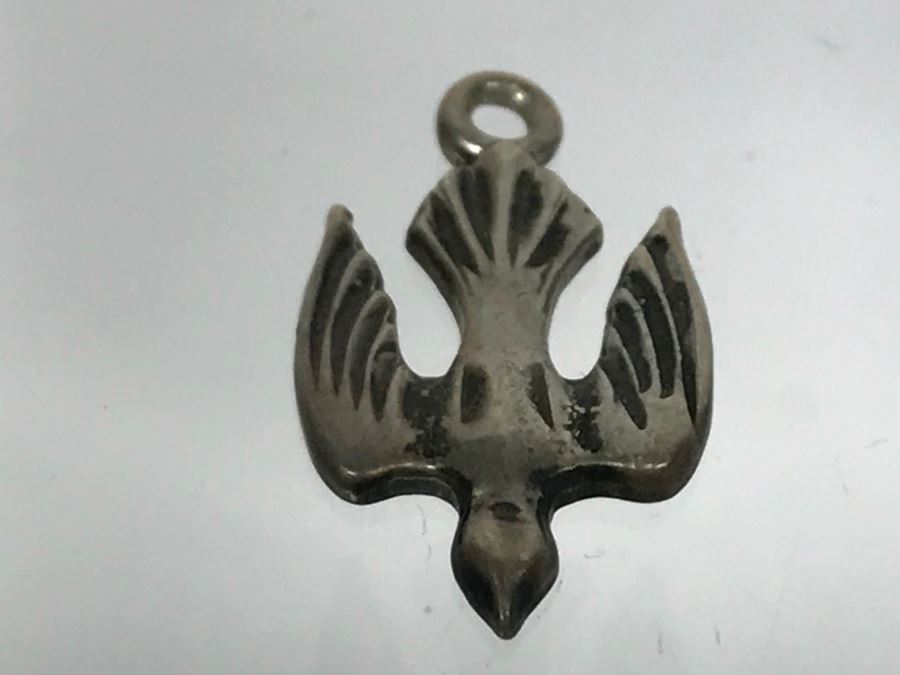 JUST ADDED - Vintage Sterling Silver Bird Pendant Stamped SF 1.1g [Photo 3]