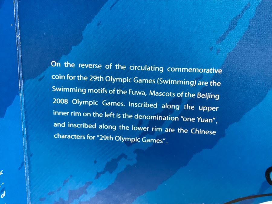 JUST ADDED - Beijing 2002 Olympic Commemorative Coin For The 29th Olympic Games (Series 1) Swimming & Weightlifting [Photo 7]