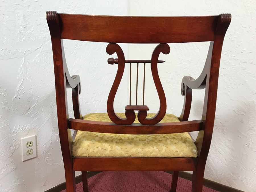 Vintage Lyre Back Armchair Chair [Photo 11]