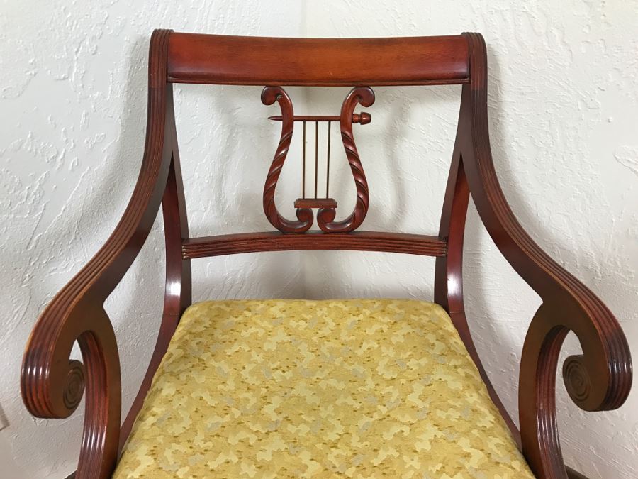 Vintage Lyre Back Armchair Chair [Photo 7]
