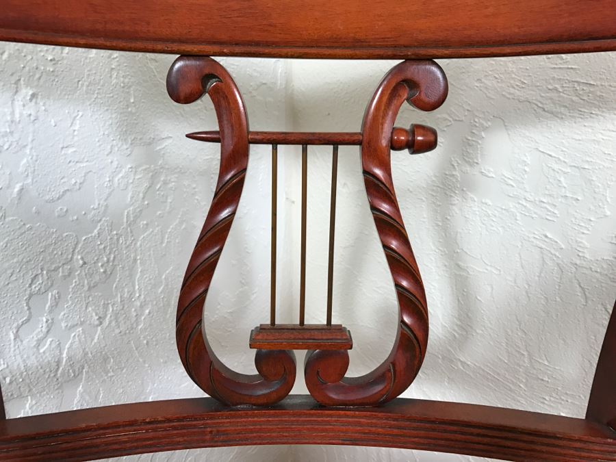 Vintage Lyre Back Armchair Chair [Photo 8]