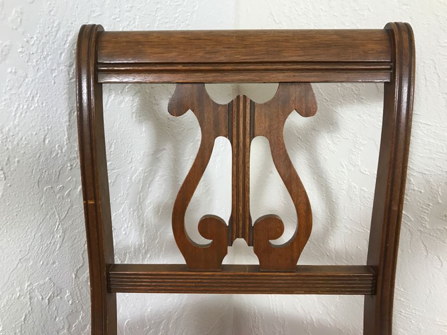 Vintage Lyre Back Needlepoint Chair [Photo 6]