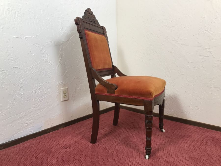 Antique Carved Mahagony Chair [Photo 7]