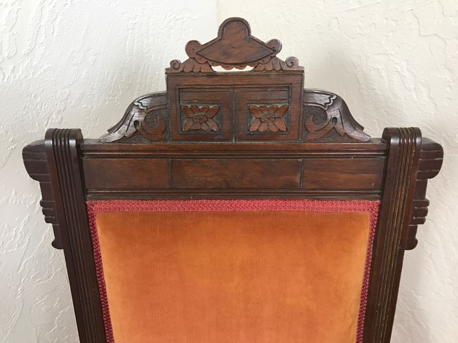 Antique Carved Mahagony Chair [Photo 2]