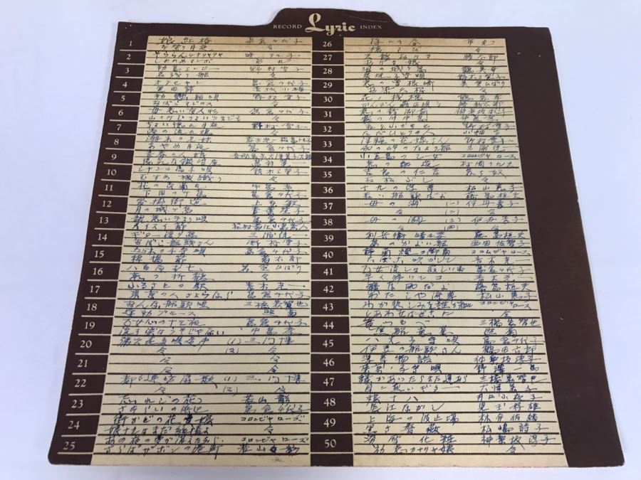 (50) Collection Of Various Japanese Vinyl Records Various Labels Victor, Columbia, King Record, Teichiku, Mercury, Tokyo Records In Vintage Metal Carrying Case [Photo 24]