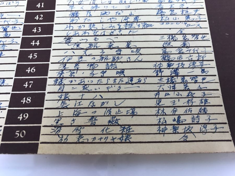 (50) Collection Of Various Japanese Vinyl Records Various Labels Victor, Columbia, King Record, Teichiku, Mercury, Tokyo Records In Vintage Metal Carrying Case [Photo 30]