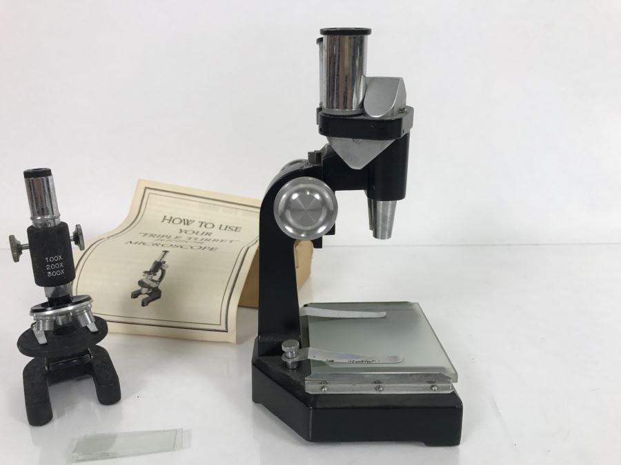 Vintage TASCO Stereo 30X Microscope And Triple Turret Junior Microscope Japan [Photo 4]