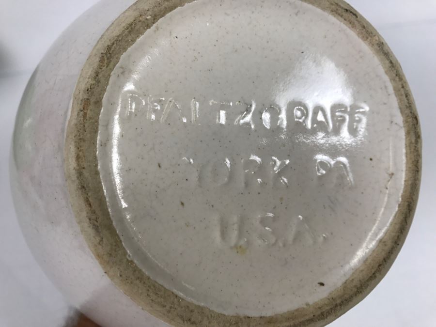Pfaltzgraff York PA Mid Century White Stoneware Pitcher [Photo 9]