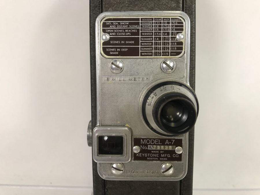 Vintage 16MM Mechanical Wind Up Film Camera Model A-7 Keystone Mfg Co Working [Photo 3]