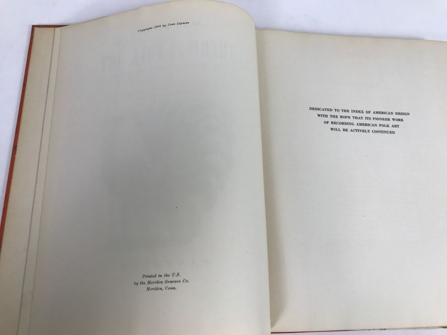 Jean Lipman American Folk Art In Wood, Metal And Stone Pantheon Hardcover First Edition Book [Photo 3]