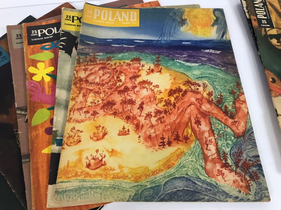 Set Of 8 Vintage POLAND Illustrated Magazines 1960-1965 Lots Of Modern Art Pictures And Articles [Photo 12]