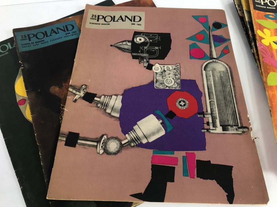 Set Of 8 Vintage POLAND Illustrated Magazines 1960-1965 Lots Of Modern Art Pictures And Articles [Photo 19]