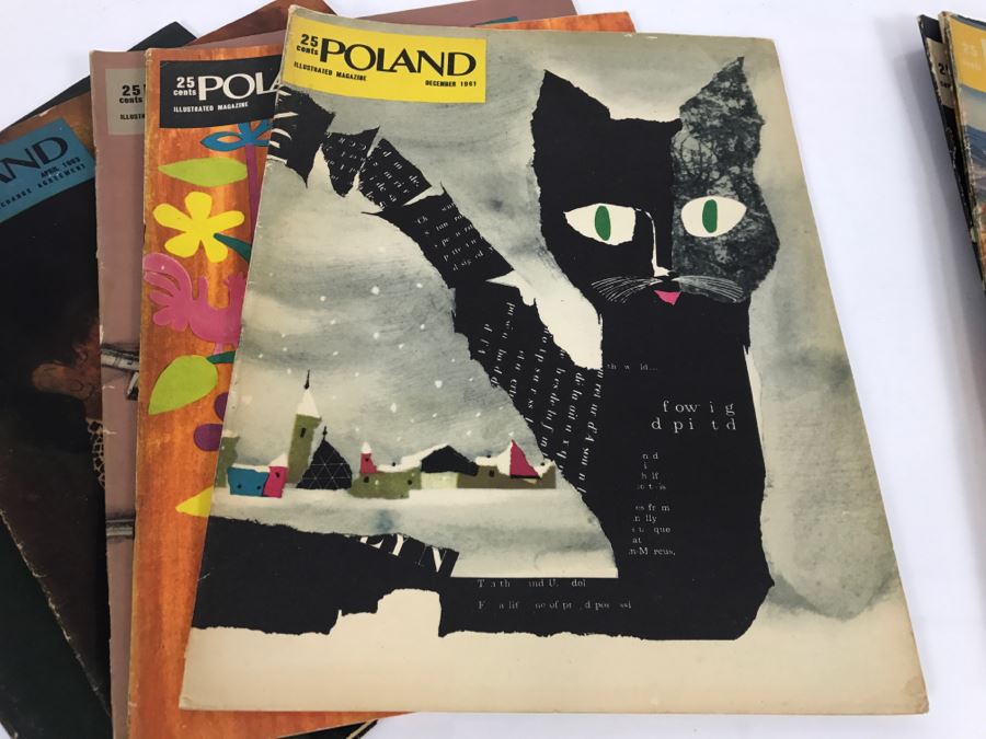 Set Of 8 Vintage POLAND Illustrated Magazines 1960-1965 Lots Of Modern Art Pictures And Articles [Photo 14]