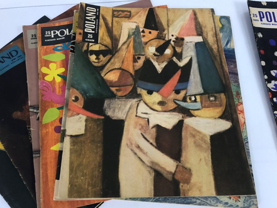 Set Of 8 Vintage POLAND Illustrated Magazines 1960-1965 Lots Of Modern Art Pictures And Articles [Photo 7]