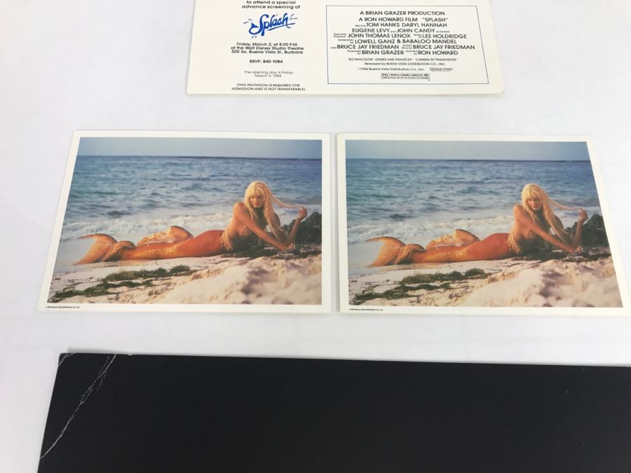 Various Ephemeral Items From The 1983/84 Movie 'Splash' Touchstone Films Including Ticket For Advanced Screening Tom Hanks, Daryl Hannah [Photo 9]