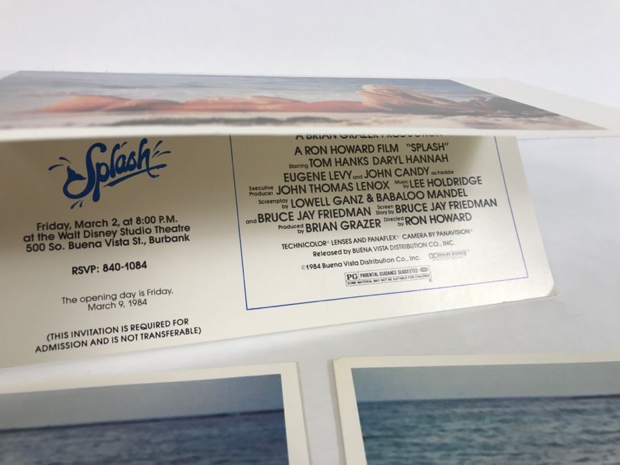 Various Ephemeral Items From The 1983/84 Movie 'Splash' Touchstone Films Including Ticket For Advanced Screening Tom Hanks, Daryl Hannah [Photo 12]