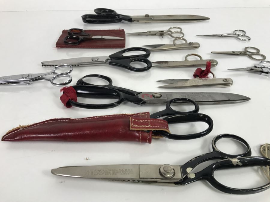 Various Industrial Seamstress Scissors Mostly WISS From Hollywood Wardrobe Designer I Love Lucy [Photo 23]