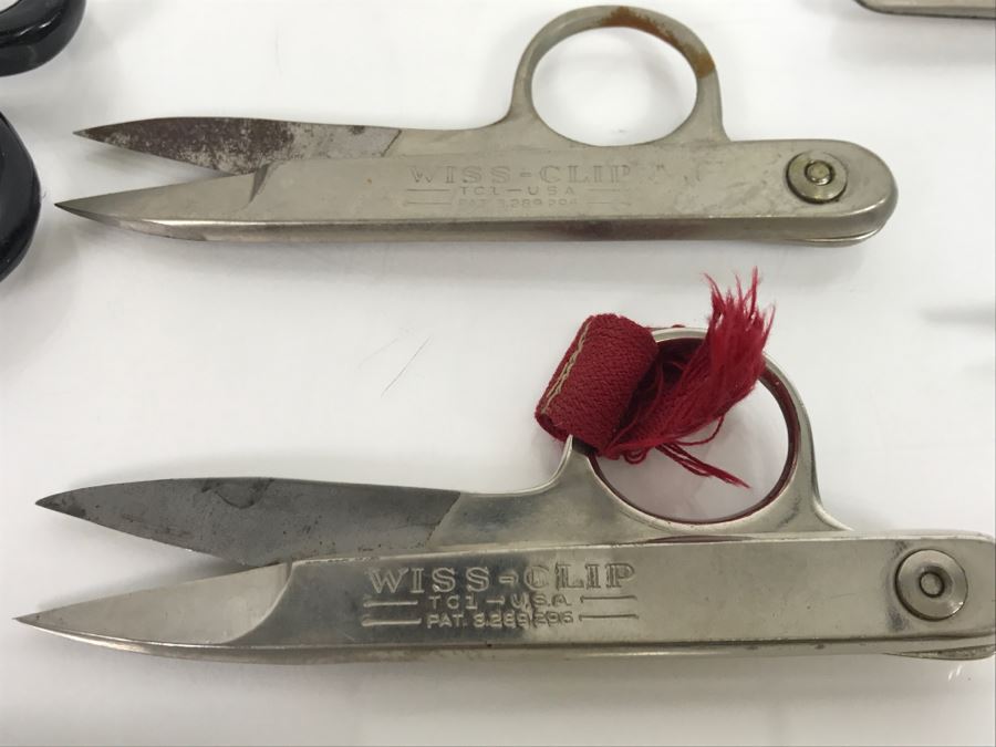 Various Industrial Seamstress Scissors Mostly WISS From Hollywood Wardrobe Designer I Love Lucy [Photo 8]