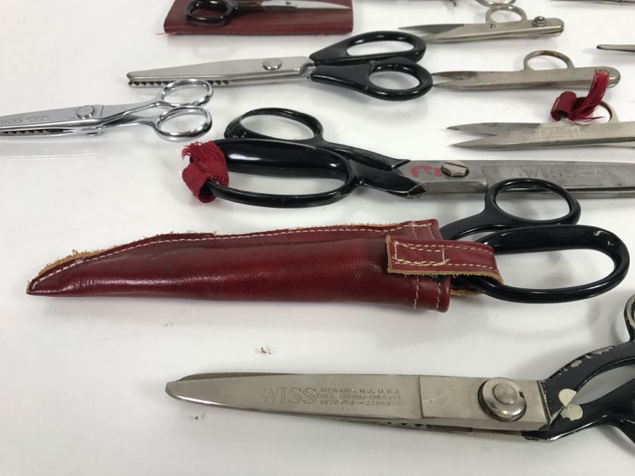 Various Industrial Seamstress Scissors Mostly WISS From Hollywood Wardrobe Designer I Love Lucy [Photo 22]