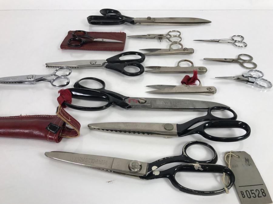 Various Industrial Seamstress Scissors Mostly WISS From Hollywood Wardrobe Designer I Love Lucy