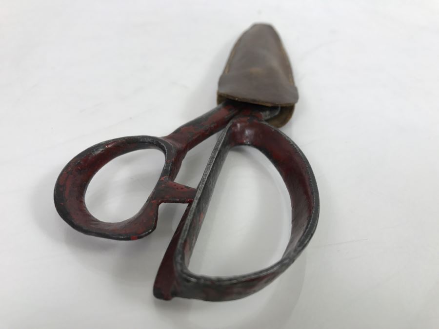 Vintage Japanese Signed Scissors With Leather Sheath [Photo 5]