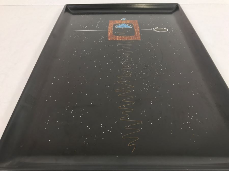 Mid Century NBC TV Tray Couroc Of Monterey CA Hand Inlaid Tray Commissioned By NBC National Broadcast Company [Photo 3]