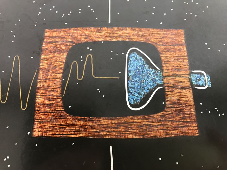 Mid Century NBC TV Tray Couroc Of Monterey CA Hand Inlaid Tray Commissioned By NBC National Broadcast Company [Photo 5]