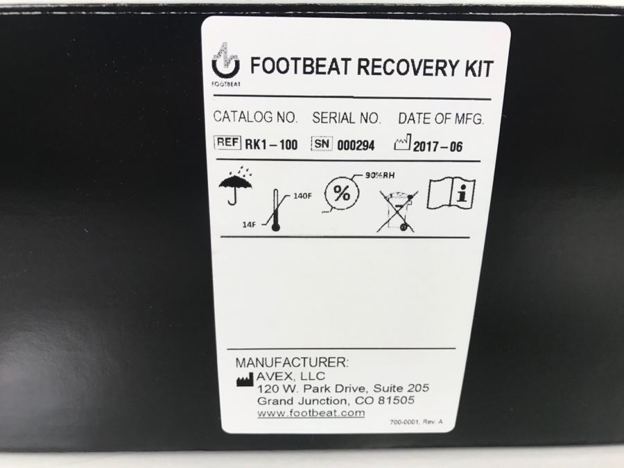 Footbeat Recovery Kit Size Mens 10 Therapy Shoes In Box RK1-100 Like New By Avex Retails For $450 [Photo 3]