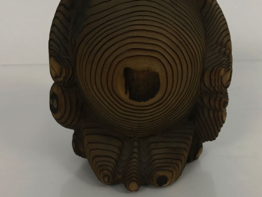 Signed Japanese Wooden Carved Bear 6' Tall [Photo 4]