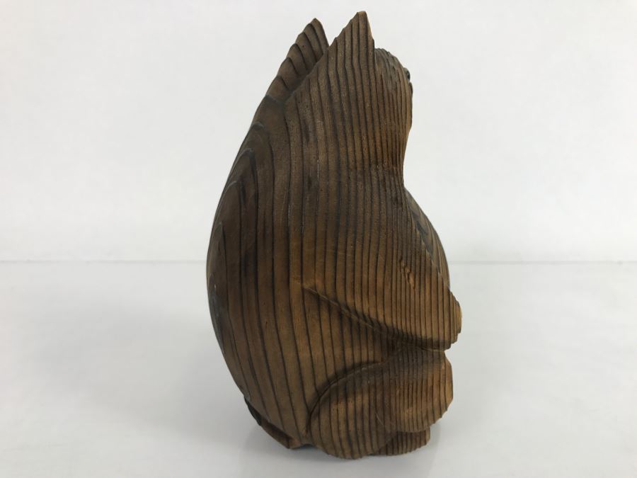 Signed Japanese Wooden Carved Bear 6' Tall [Photo 6]