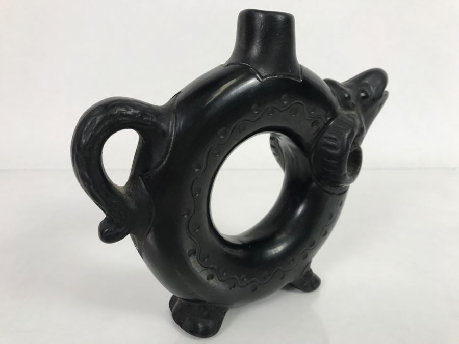 Vintage Rumania Black Ram Pitcher Romania 5.5'H [Photo 7]